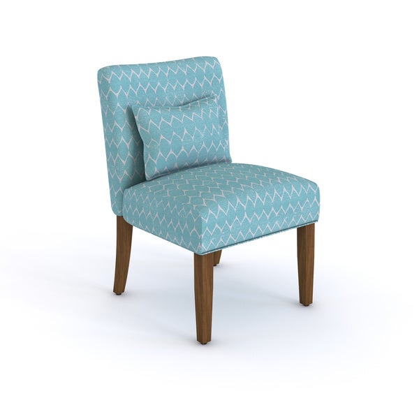 Porch and Den Valderrama Geometric Patterned Accent Chair with Pillow