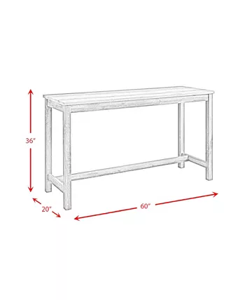 Picket House Furnishings Turner 4-Piece Multipurpose Bar Table Set