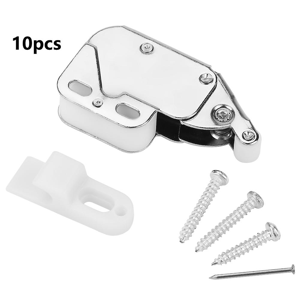 10pcs Mini Tip Cupboard Touch Catch Latch Lock Bounce Cabinet Door Latch