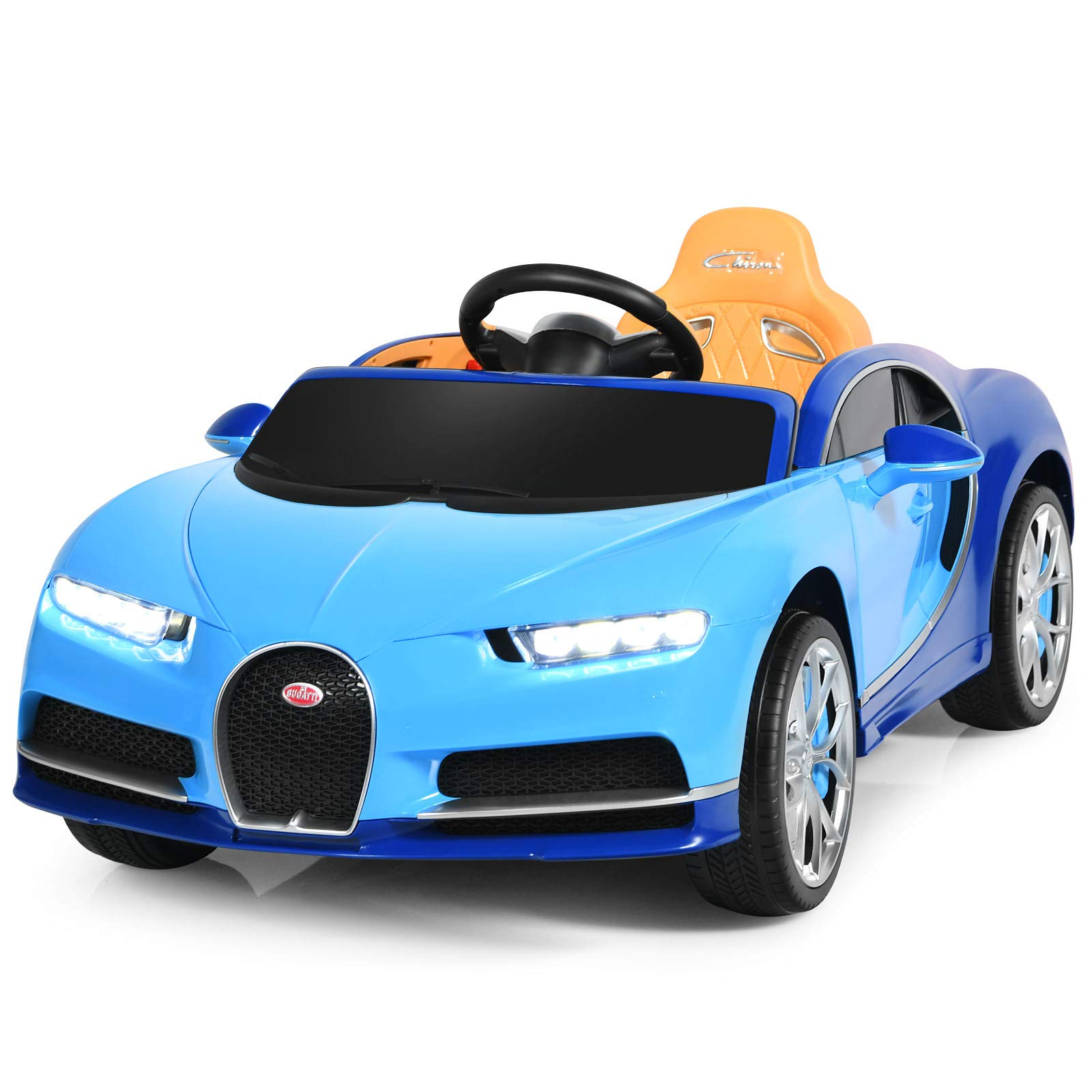 Costzon Ride on Car, Licensed Bugatti 12V Battery Powered Car w/ 2.4G Remote Control