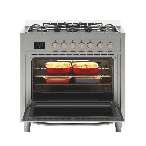 36 in. Stainless-Steel Professional Gas range with Legs