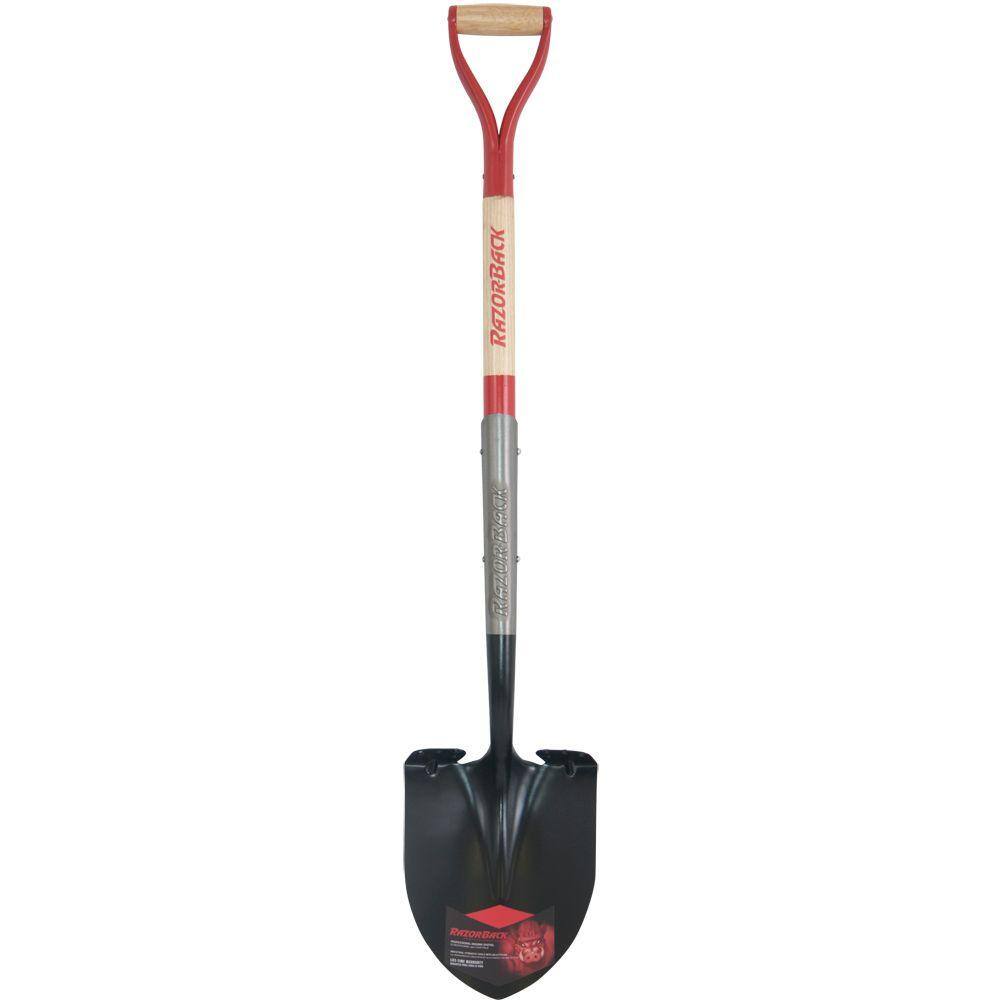 Razor-Back 25.75 in. Wood Handle Super Socket Digging Shovel 2594200