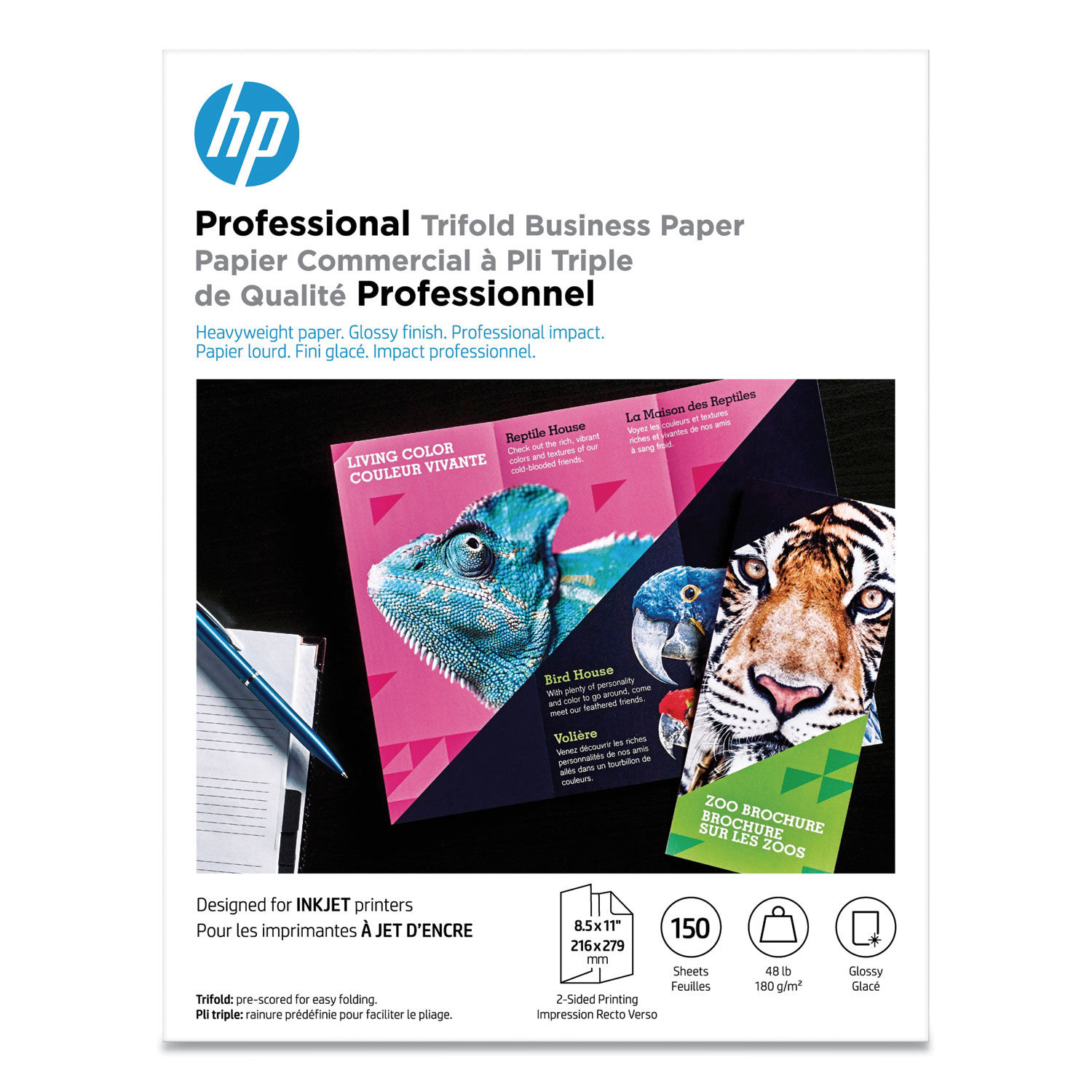 Professional Trifold Business Paper by HP HEW4WN12A