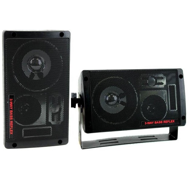 Pyramid 2060 600w 3 way Car Audio Mini Box Speakers Stereo Indoor System