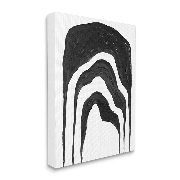 Stupell Industries Abstract Black Arches Organic Smoke Shape