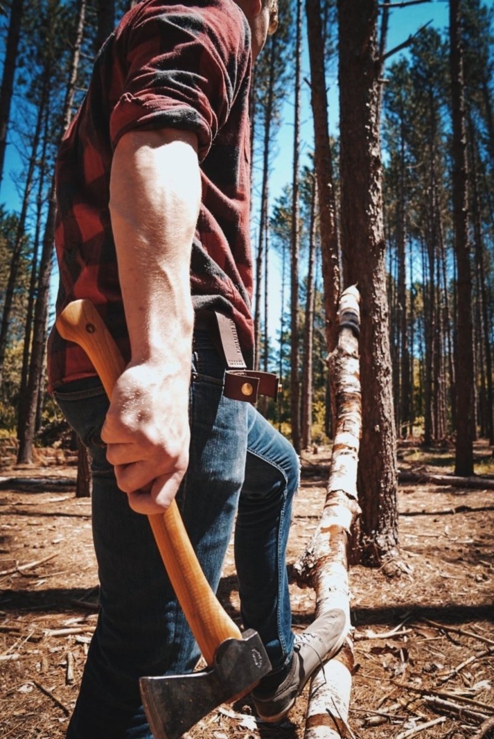 Brown Leather Axe Holder