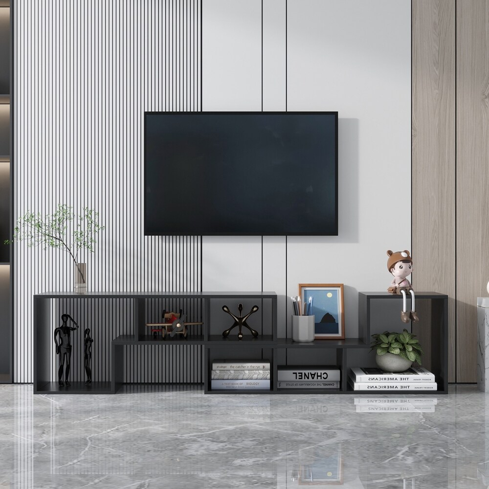 Double L Shaped TV Stand，Display Shelf