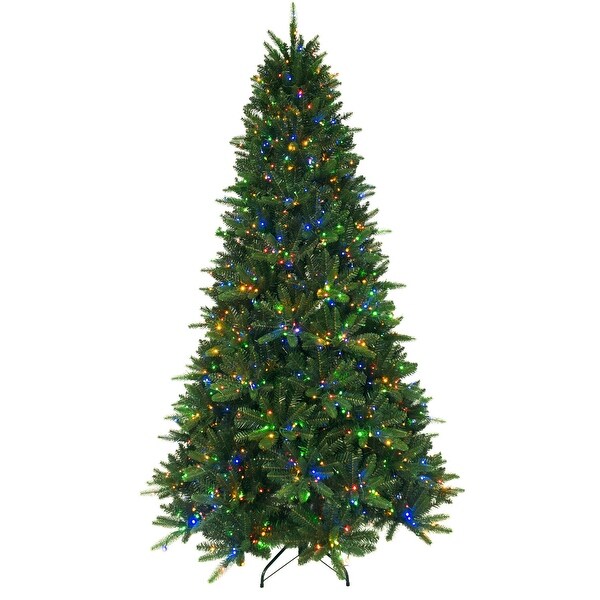 Fraser Hill Farm 6.5ft. York Pine Artificial Christmas Tree with Multicolor Color Changing 3MM LED Lights