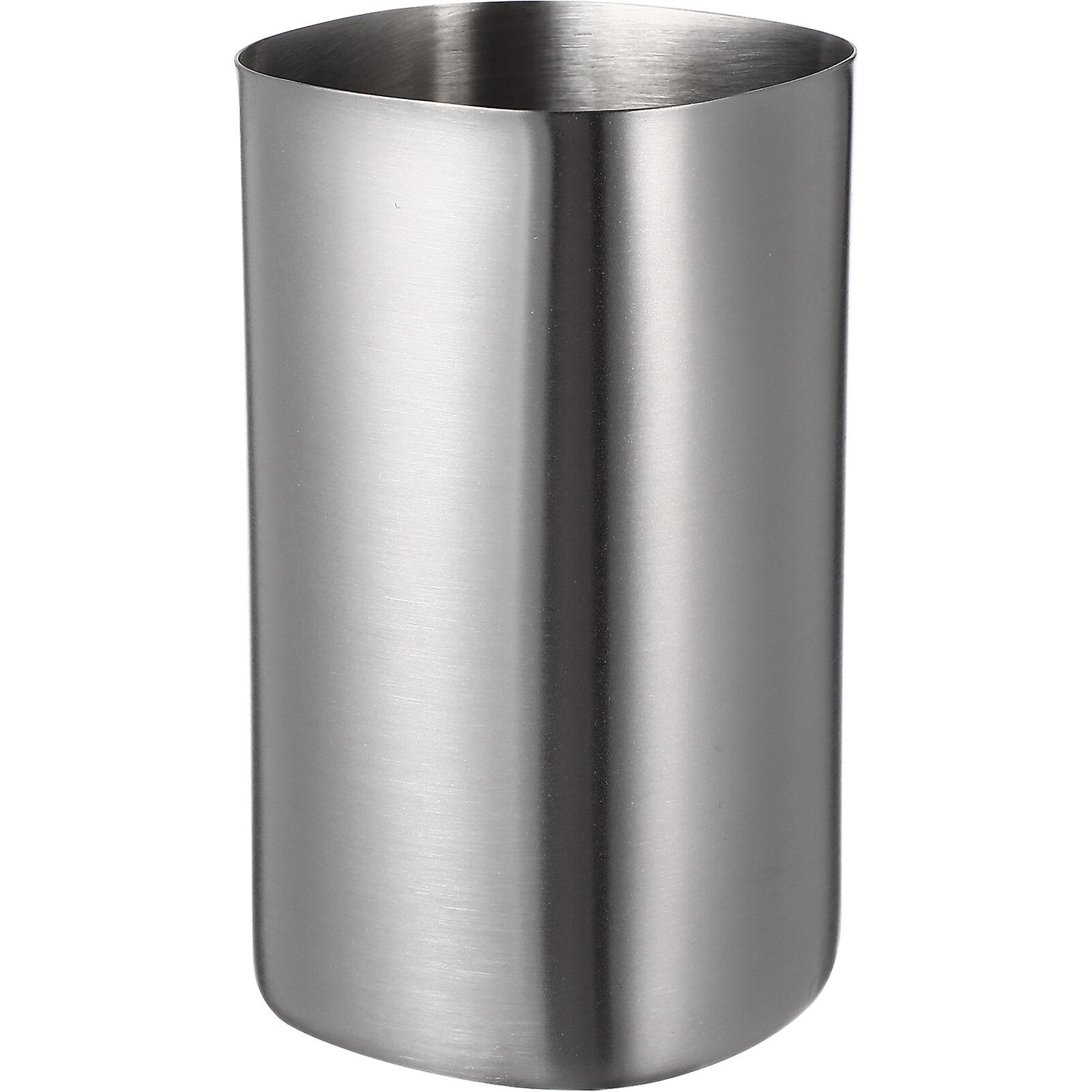 1pc Stainless Steel Water Cup Metal Tooth Brush Mug Simple Silver Color Tumbler For Men Women Students