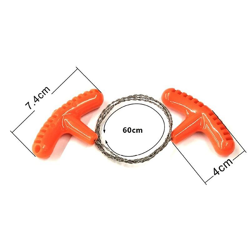 Portable Hand Steel Rope Chain Saw Camping Hiking Emergency Survival Saw Gear Wire Chain Outdoor Hand Tools