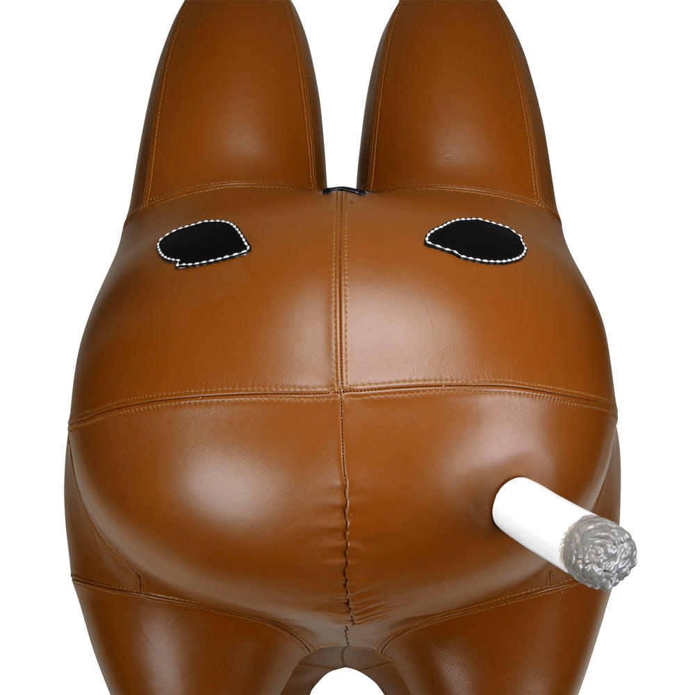 Kidrobot Art Giant Leather Smorkin' Labbit Stool by Frank Kozik - Brown Edition (PRE-ORDER)