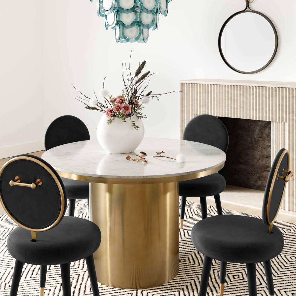 Kylie Velvet Dining Chair   Midcentury   Dining Chairs   by TOV Furniture  Houzz