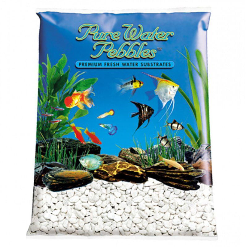 Pure Water Pebbles Aquarium Gravel - Platinum White Frost 25 lbs (8.7-9.5 mm Grain) Pack of 3