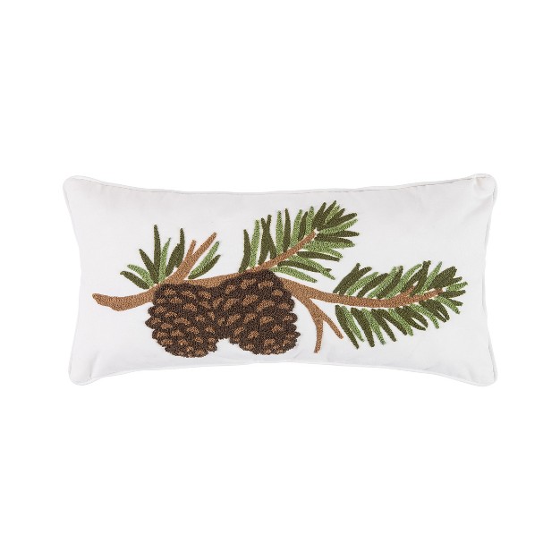 C amp f Home Pinecone Branch Tufted Pillow