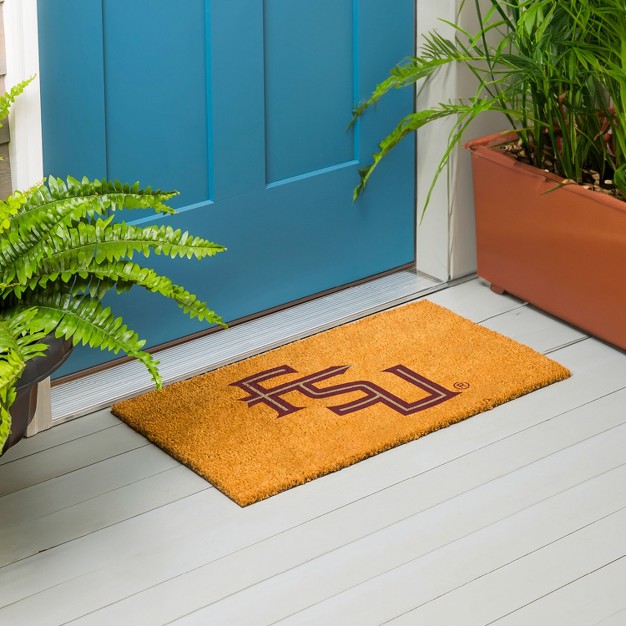 Evergreenncaaflorida State Seminoles Logo Natural Coir 28 X 16 Inches Indoor Outdoor Doormat