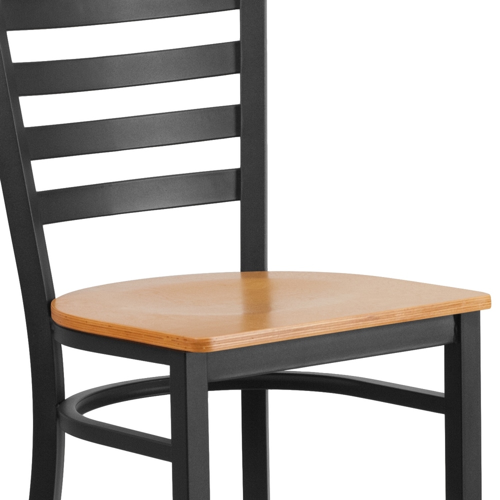 Ladder Back Metal Restaurant Barstool   17\