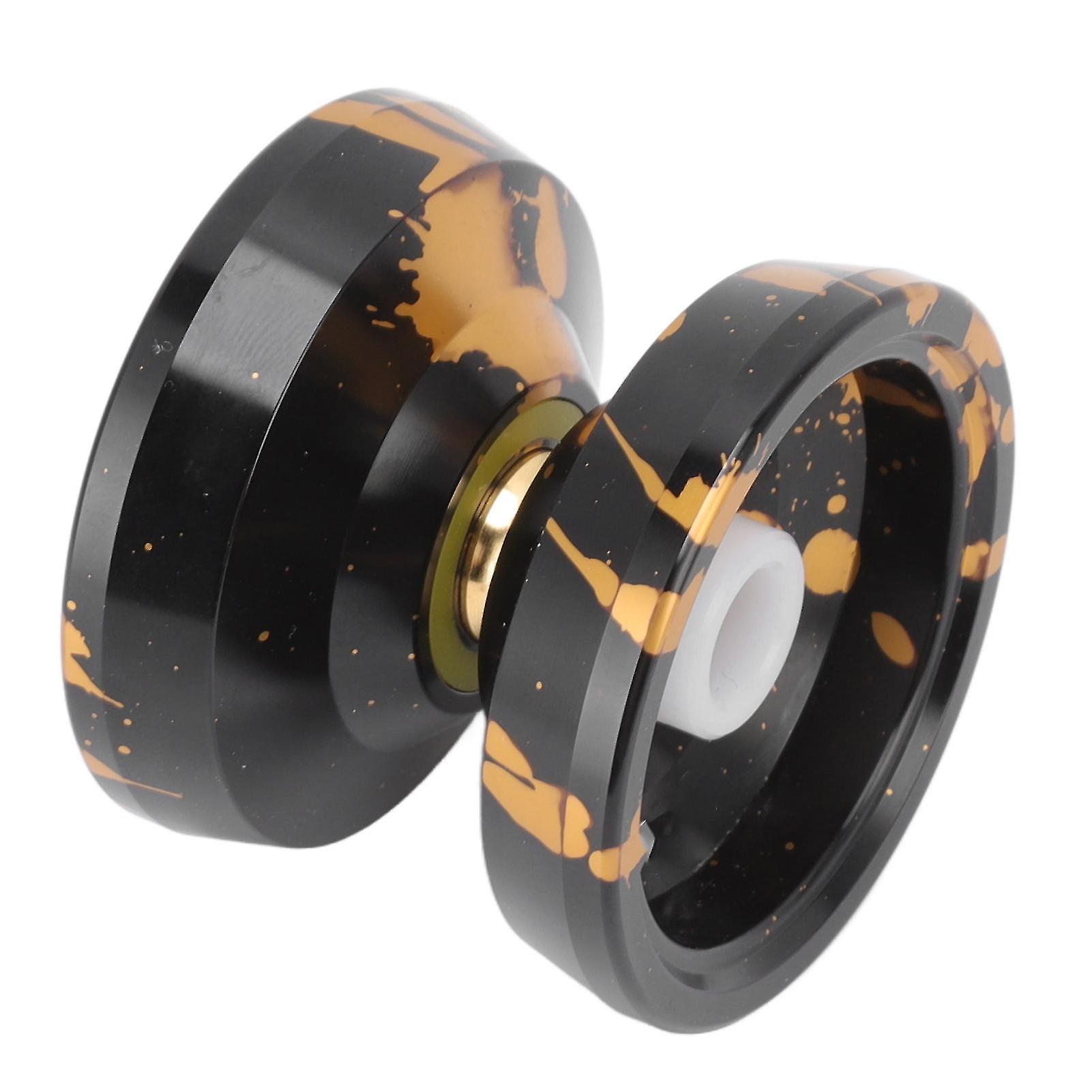 Black Gold Yoyo Advanced Player Funny Fashionable Alloy Yoyo Toy Birthday Gift for Competition