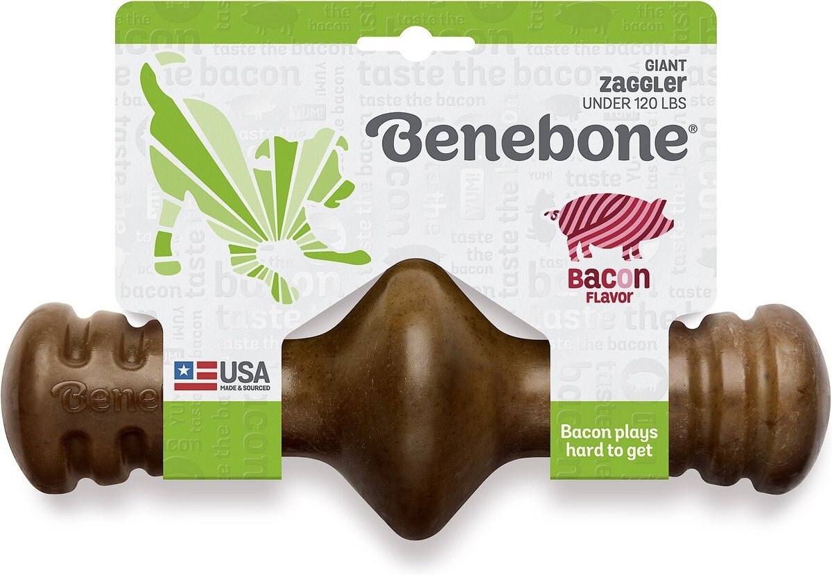 Benebone Bacon Flavor Zaggler Tough Dog Chew Toy