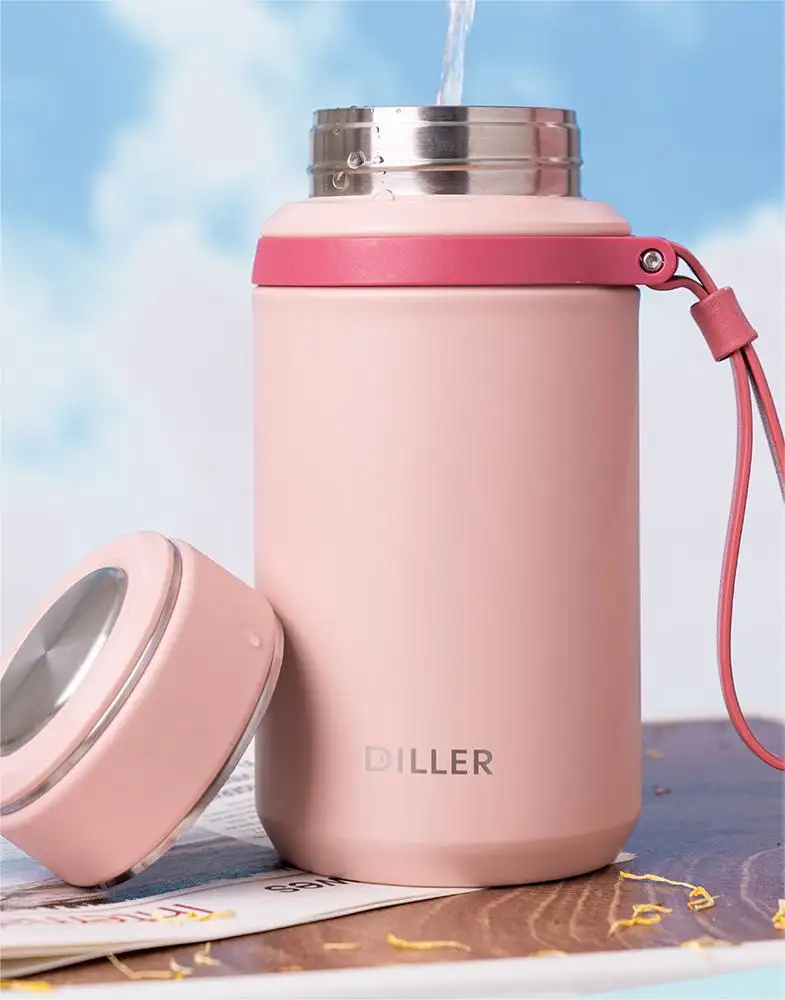 Arrival double wall vacuum flask insulated stainless steel water bottles with infuser vehicle mounted sports kettle