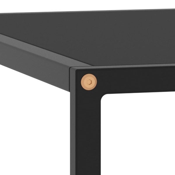 Coffee Table Black with Black Glass 31.5