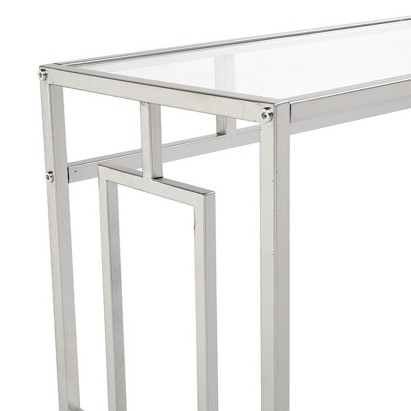 Living Room Toughened Glass Panel Console Table