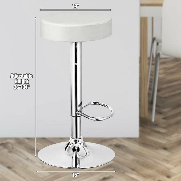 1 PC Round Bar Stool Adjustable Swivel Pub Chair - 14