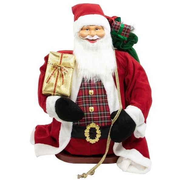 72 Country Santa Claus Standing Christmas Figure