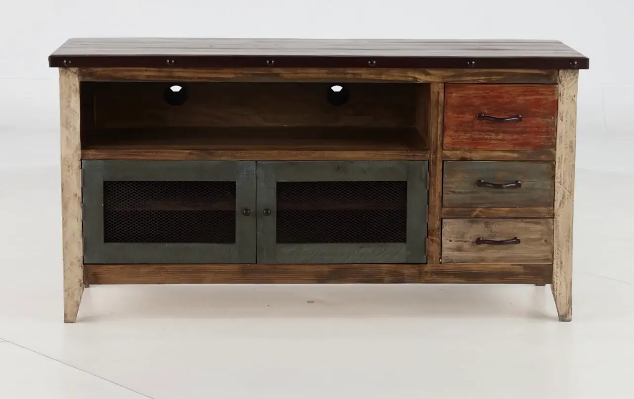 Antique Pine 62 TV Stand