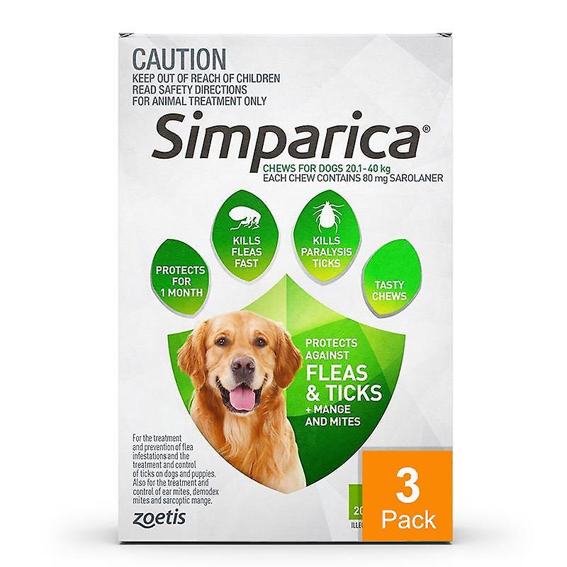 Simparica for Dogs 20-40 kg (44.1-88 lbs) - 3 Pack