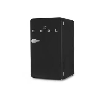 Commercial Cool 3.2 cu. ft. Retro Mini Fridge with Full Width Freezer Compartment in Black CCRR32HB