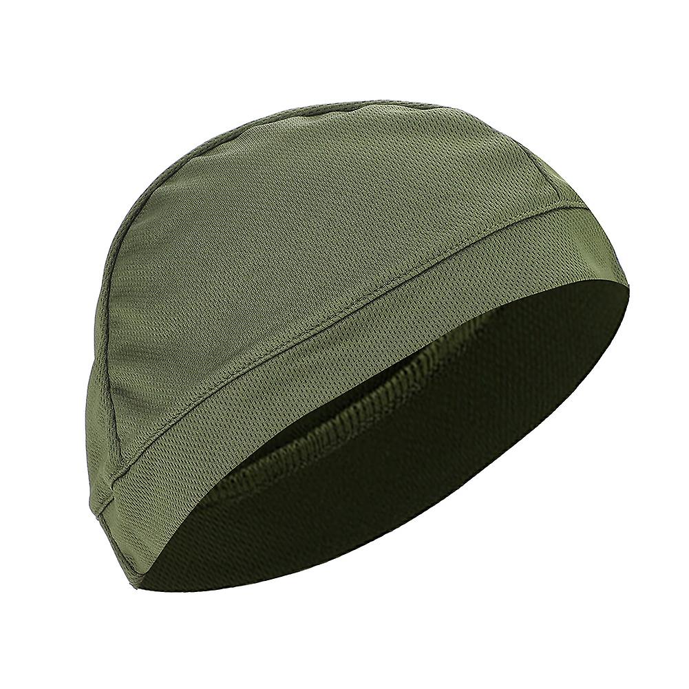 Men Women Under Helmet Liner Cap Outdoor Sport Cycling Bicycle Skull Hat Army Green