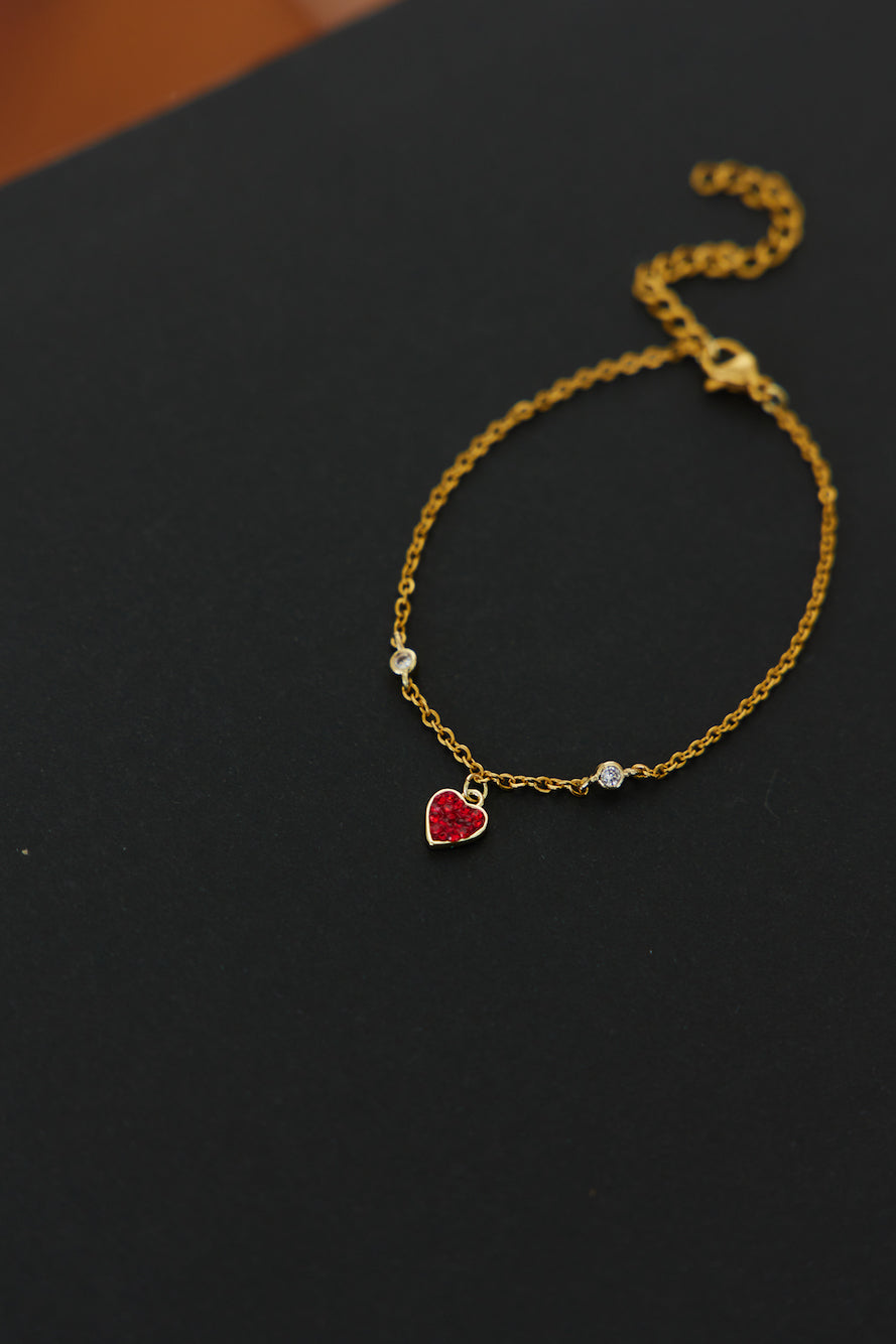 18K Gold Plated New Hearts Bracelet