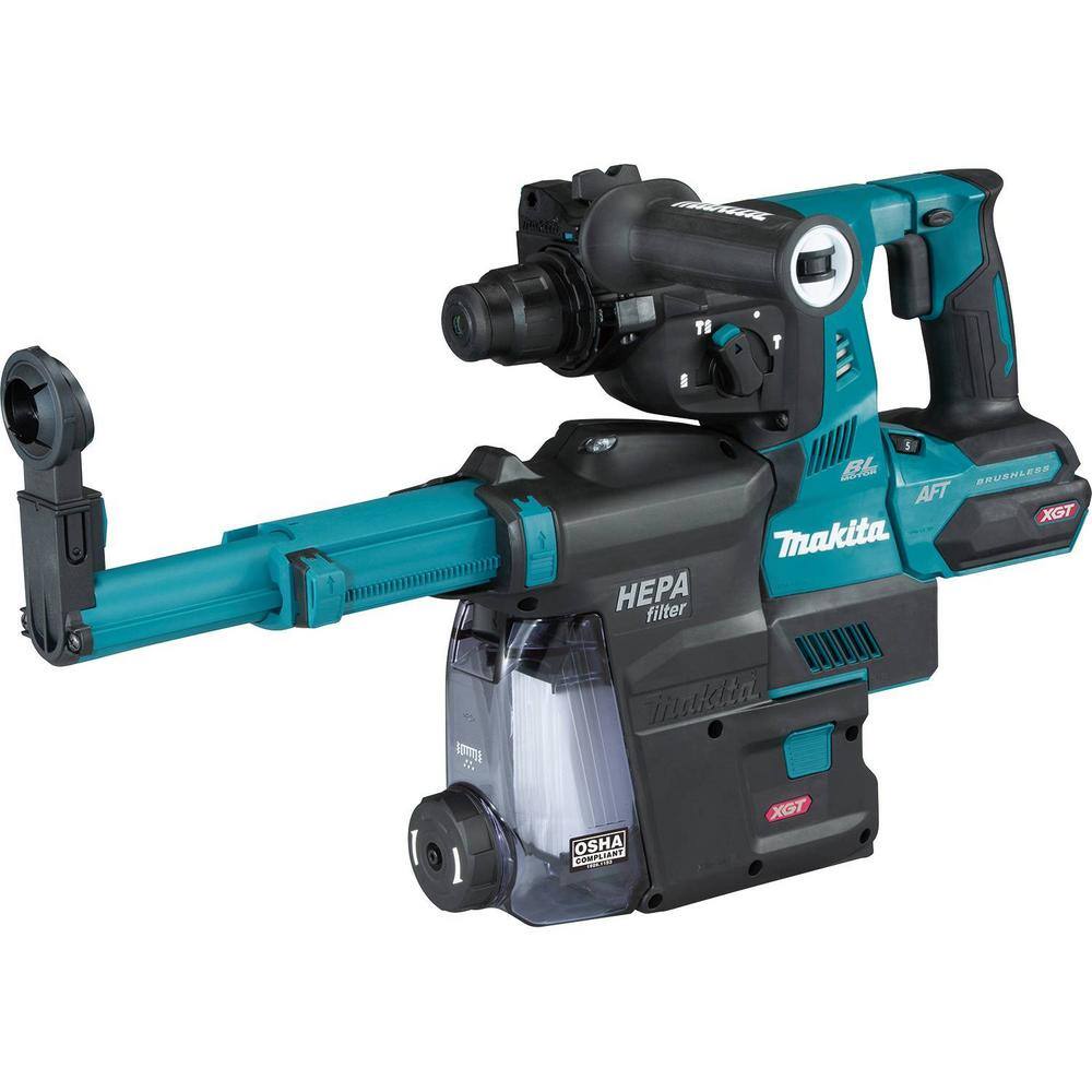 Makita 40V max XGT Brushless Cordless 1-18 in. Rotary Hammer wDust Extractor AFT AWS Capable (Tool Only) GRH01ZW