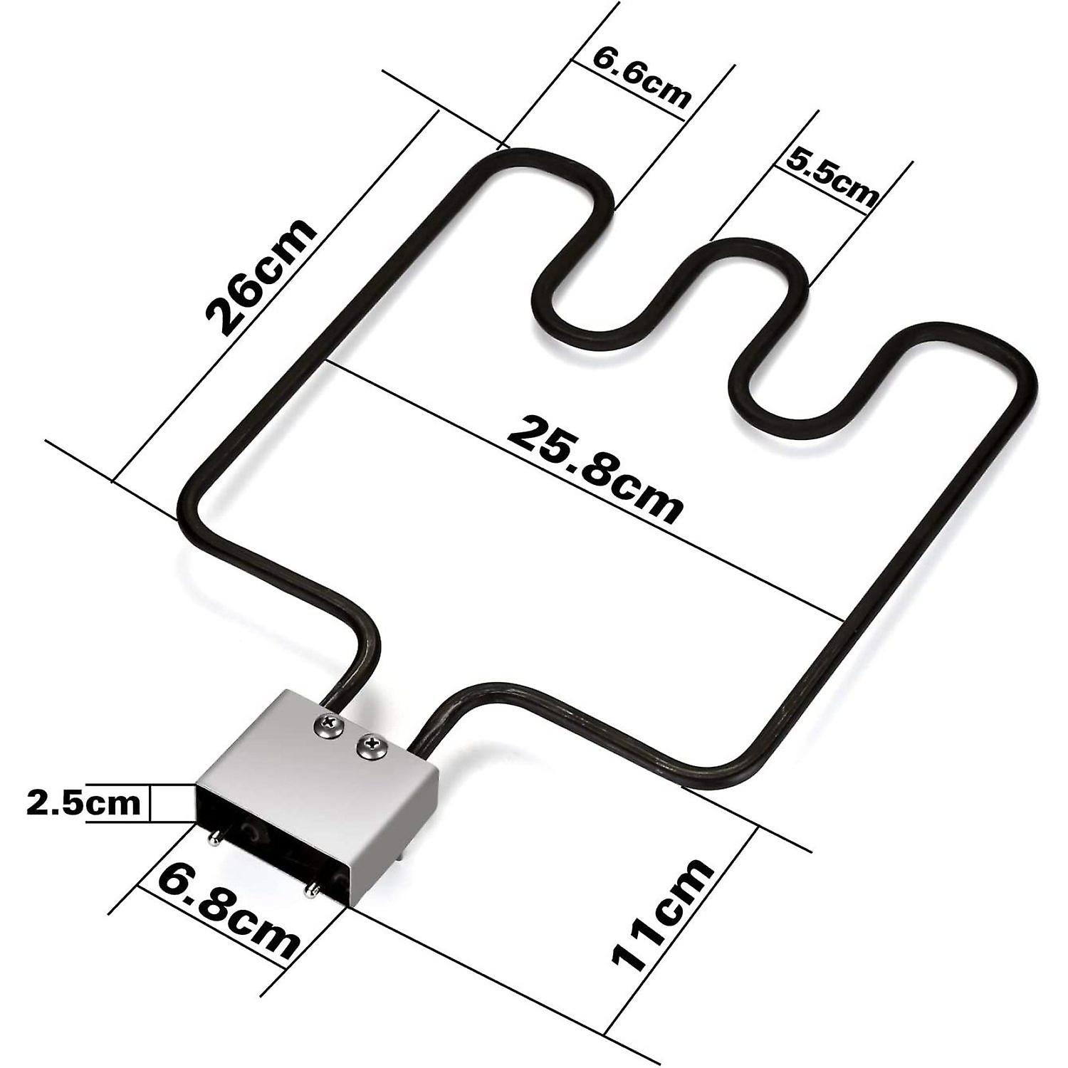 Electric Smoker And Grill Heating Element Replacement Part With Adjustable Thermostat Cord Controller， 1500 Watt Heating Element For Masterbuilt Smoke