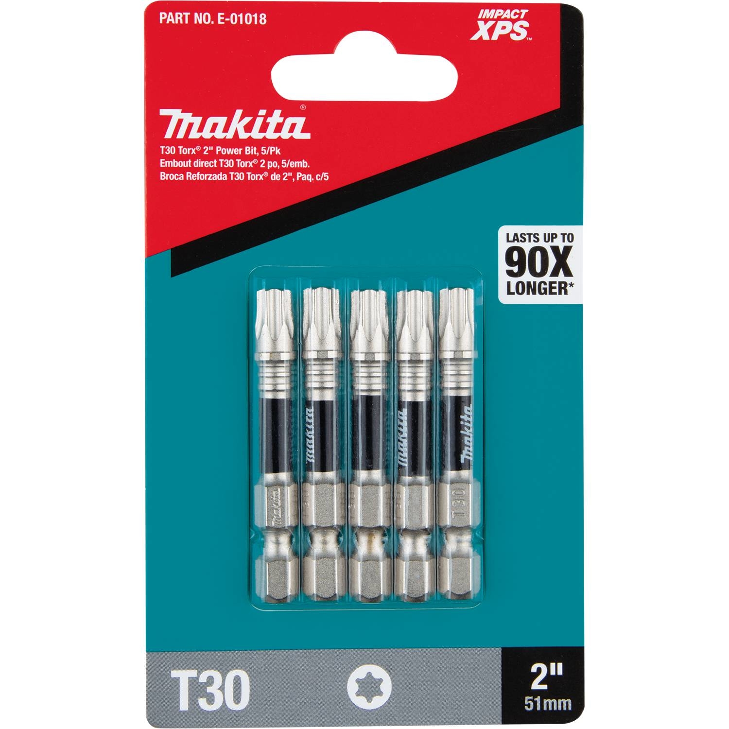 Makita Impact XPS Torx T30 X 2 in. L Power Bit Steel 5 pk