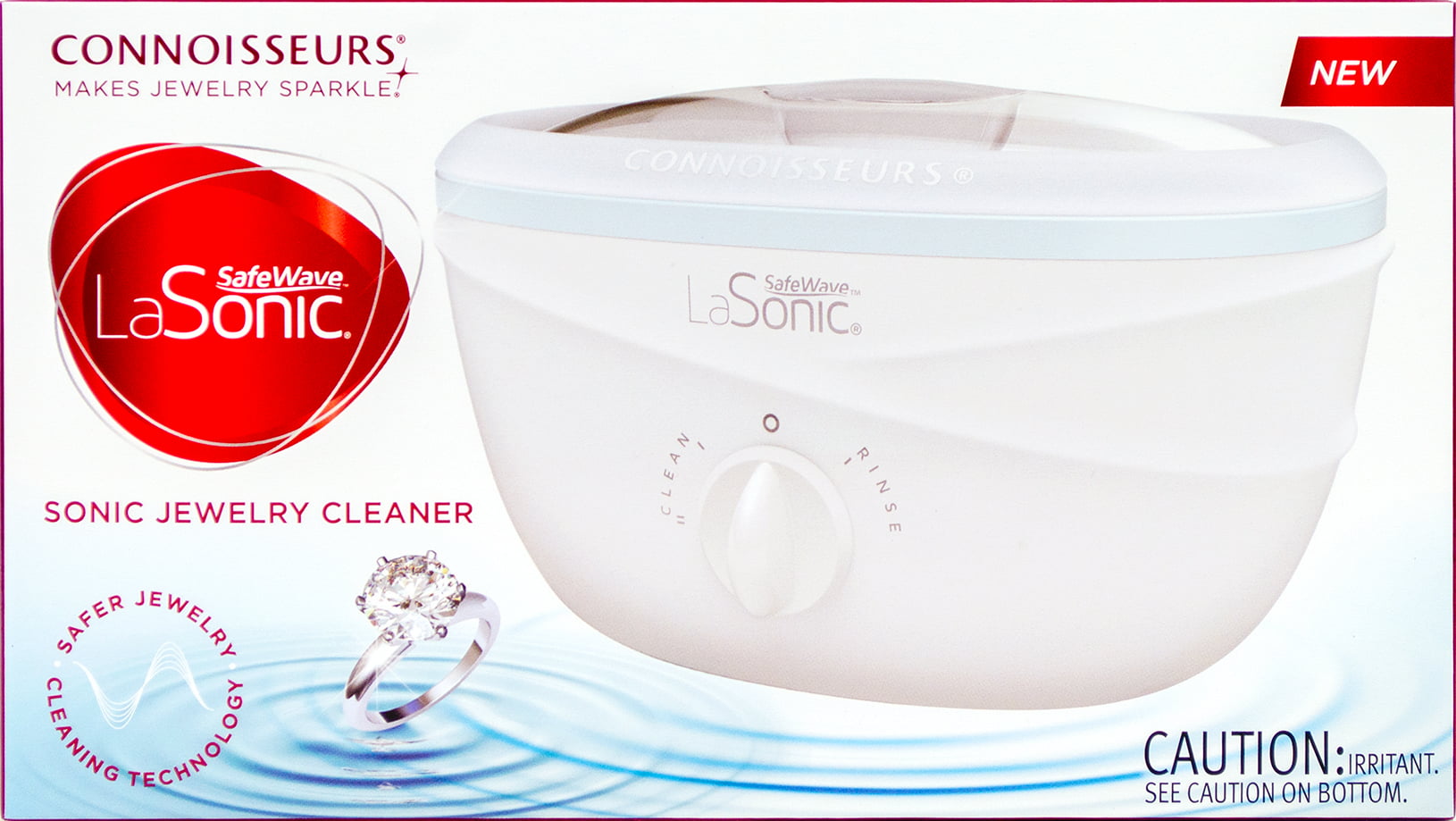 Connoisseurs La Sonic Safewave Jewelry Cleaner Machine, Professional Jewelry Cleaning at Home, Safe on Jewelry