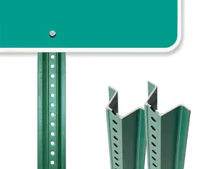 Fence Post Galvanized U Channel Sign Post OEM Waterproof Galvanized Powder Coated Metal ODM Square Post Tube Street ODM Traffic