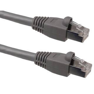 NTW 10 ft. Cat6a Snagless Shielded (STP) Network Patch Cable Gray 345-S6A-010GY