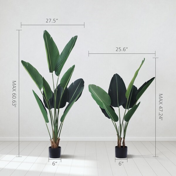 Artificial Tropical Palm Tree Potted Plant for Indoor Outdoor Decor