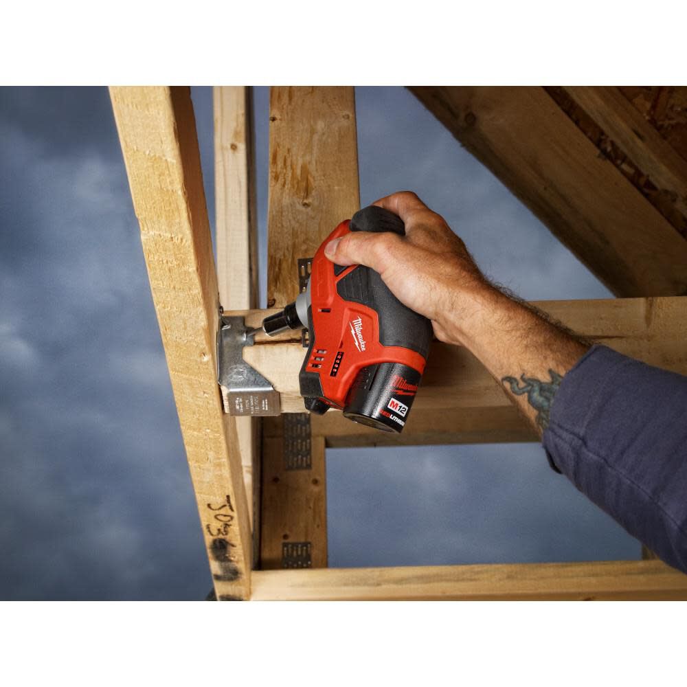 Milwaukee M12 Cordless Lithium-Ion Palm Nailer Kit 2458-21 from Milwaukee