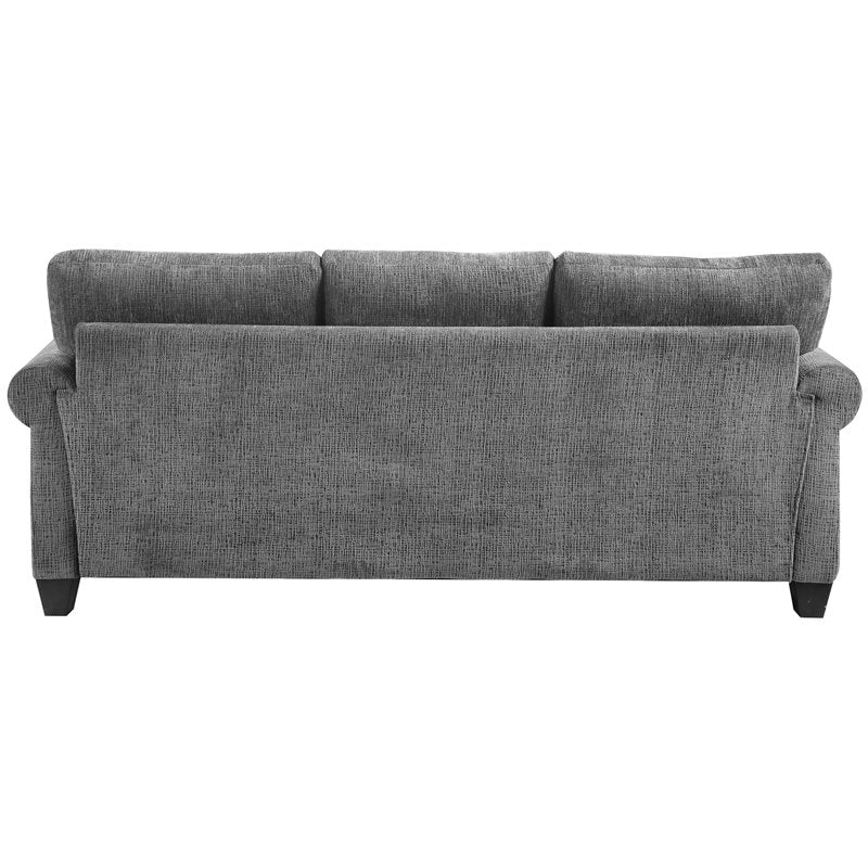 Lexicon Desboro Reversible Chenille Fabric Sectional with Chaise in Gray