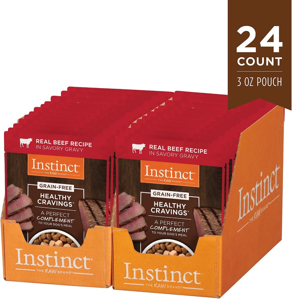 Instinct Healthy Cravings Grain-Free Cuts and Gravy Real Beef Recipe Wet Dog Food Topper