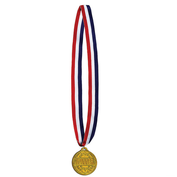 Morris Costumes BG53550 Winner Medal With Ribbon