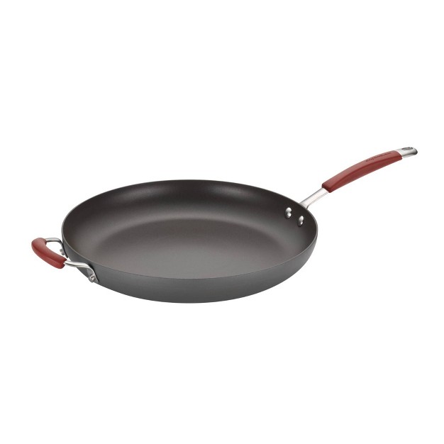 Open Skillet With Helper Handle Cranberry Red