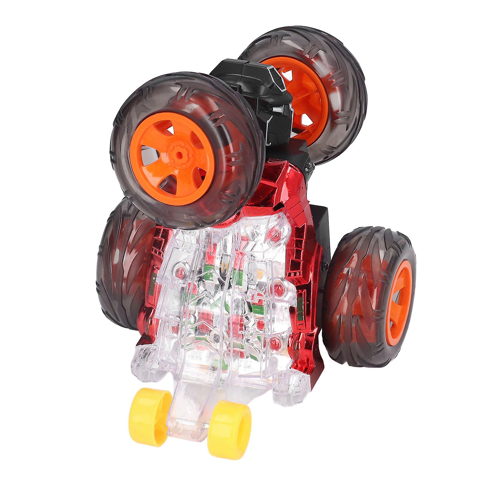 Rechargeable Remote Control Stunt Car 360 Rotating Wireless Rc Car With Colorful Light Red