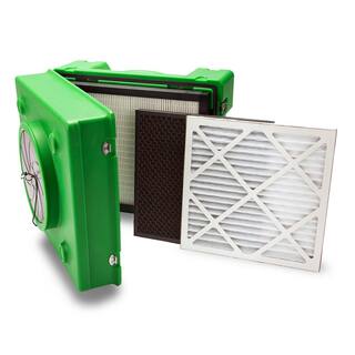 B-Air 13 HP 2.5 Amp HEPA Air Scrubber Purifier for Water Damage Restoration Negative Air Machine in Green BA-RA-650-GN