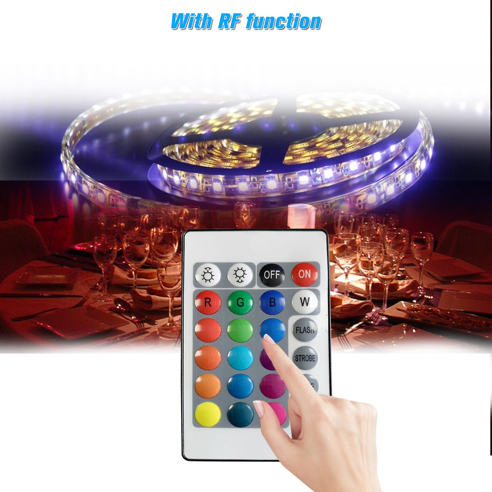 Wifi Led Strip Lights Kit 5m/16.4ft Length Rgb Smart Light Strip Tuya App Remote Control Dimmable Changing Color Compatible With Amazon Alexa Google H