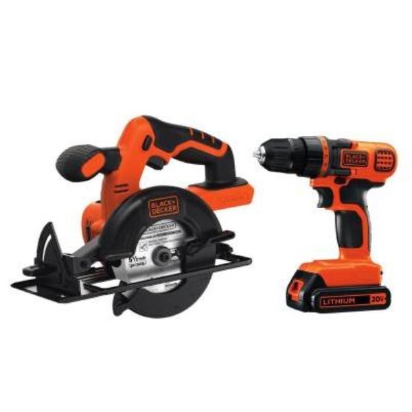 Black and Decker 2-Tool 20V MAX Lithium-Ion Circular Saw and Drill/Driver Cordless Tool Combo Kit