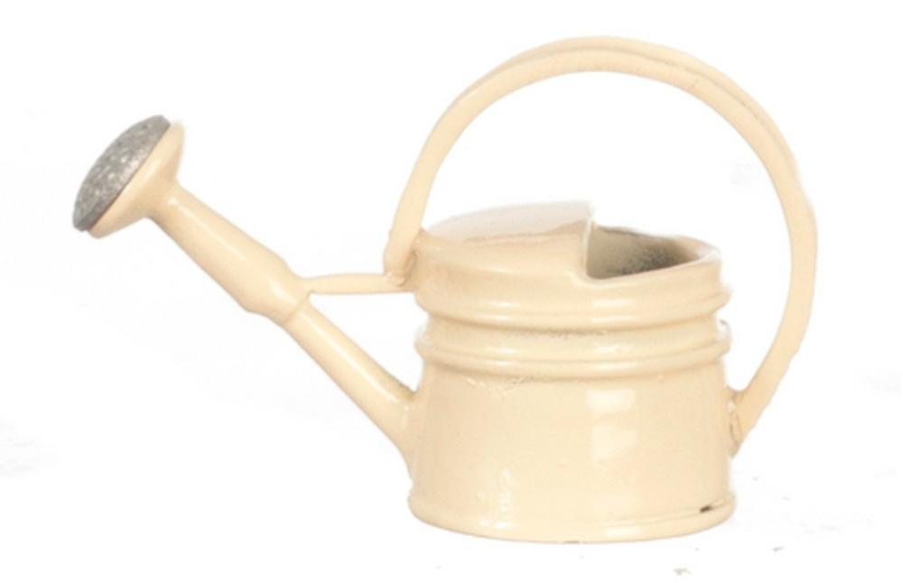 Dolls House Cream Watering Can Metal Miniature Garden Accessory