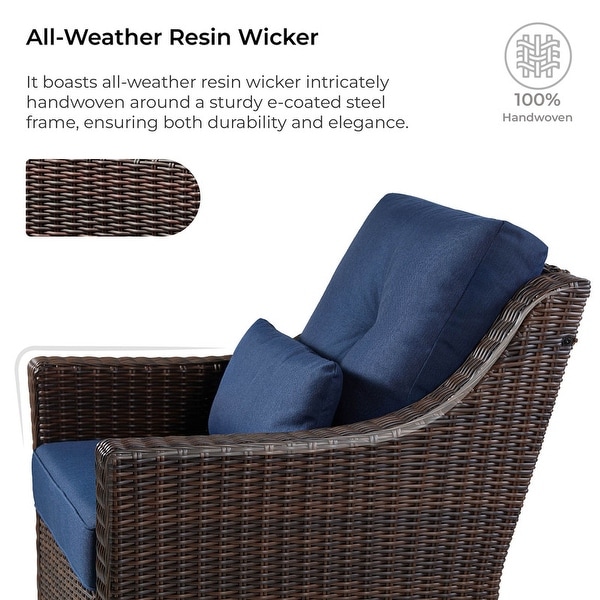 Murphy Outdoor Wicker Patio Furniture Swivel Glider Chair